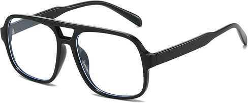 Mirkcittle Retro Square Aviator Blue Light Glocking Glockes for Women Men Eyeglass Eyeglasses Fake Fame in Kuwait