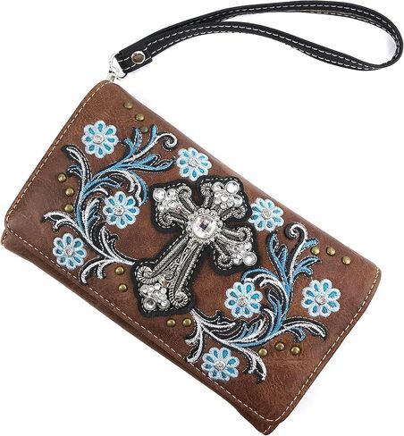 Zelris Western Cross Daisy Flower Women Conceal Carry Tote Handbag Purse Set in Kuwait