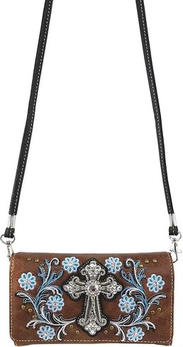 Zelris Western Cross Daisy Flower Women Conceal Carry Tote Handbag Purse Set in Kuwait