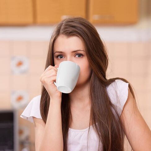 مجموعة أكواب قهوة كبيرة سعة 16 أونصة من Urbanstrive مكونة من 4 أكواب قهوة سيراميك أكواب قهوة سوداء وأكواب شاي فكرة هدية للنساء والرجال هدايا تدفئة المنزل والمكتب المنزلي الجديد، أسود 4 عبوات in Kuwait