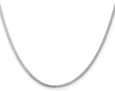 JewelryWeb 925 Sterling Silver Rhodium Plated 1.75mm Round Spiga Necklace Pendant-Necklace for Women in Saudi Arabia