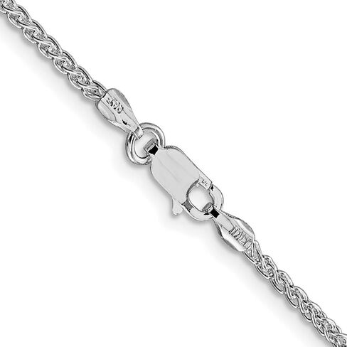 JewelryWeb 925 Sterling Silver Rhodium Plated 1.75mm Round Spiga Necklace Pendant-Necklace for Women in Saudi Arabia