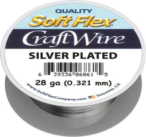 Beadhobby - Soft Flex 28 Gauge Craft Wire - Non Tarnish Silver - Artistic Wire with Silver Plating in Kuwait