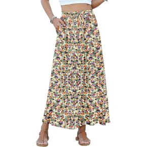 KUOTAI High Waist A-Line Skirts for Women Flowy Long Maxi Skirt with Pockets Boho for Women 2025 Trendy in Kuwait
