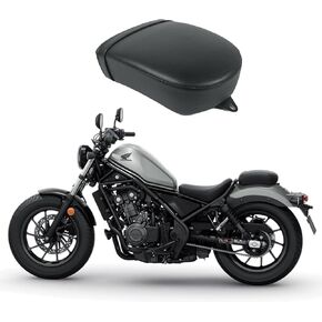Black Rear Seat Kit for Rebel CMX300 CMX500 (2017-2025) - Thick Comfort Passenger Seat, Premium Synthetic Leather, Easy Install - Motorcycle Accessories for Rebel 500 & 300 in Kuwait