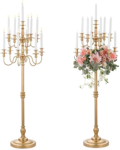 Sziqiqi Wedding Candelabra 51in: Clar Candelebras for Party Event Gold Candle Houndle Set of 2 for Candlesticks Table Centerce for Party Events in Kuwait