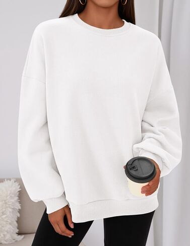 PRETTYGARDEN Sweatshirt for Women Oversized Crewneck Long Sleeve Pullover Fleece Top 2025 Fall Winter Fashion Outfits Clothes in Saudi Arabia