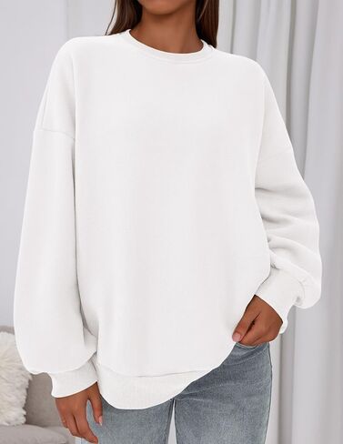 PRETTYGARDEN Sweatshirt for Women Oversized Crewneck Long Sleeve Pullover Fleece Top 2025 Fall Winter Fashion Outfits Clothes in Saudi Arabia
