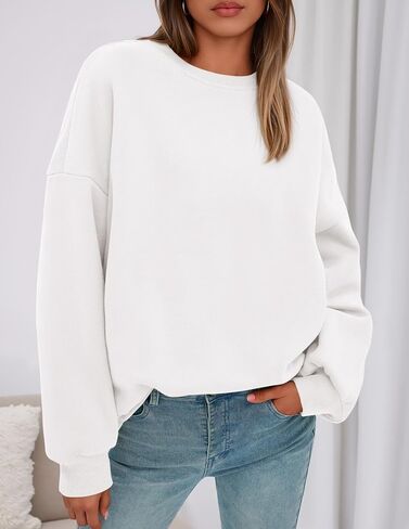 PRETTYGARDEN Sweatshirt for Women Oversized Crewneck Long Sleeve Pullover Fleece Top 2025 Fall Winter Fashion Outfits Clothes in Saudi Arabia