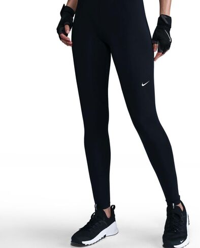 Nike Pro Women's Mid-Rise Mesh-Paneled Leggings (CZ9779-020, Black/Elemental Pink/White) in Saudi Arabia