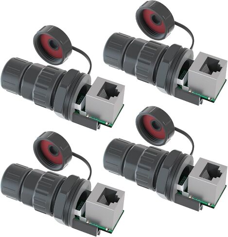 AOHUA RJ45 IP67 panel Mount Waterproof Connector with ethernet cable for cat5 cat6 (AH-RJ45-M21FC) in Saudi Arabia