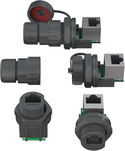 AOHUA RJ45 IP67 panel Mount Waterproof Connector with ethernet cable for cat5 cat6 (AH-RJ45-M21FC) in Saudi Arabia
