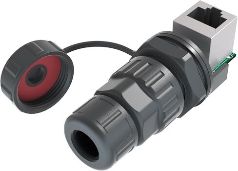 AOHUA RJ45 IP67 panel Mount Waterproof Connector with ethernet cable for cat5 cat6 (AH-RJ45-M21FC) in Saudi Arabia
