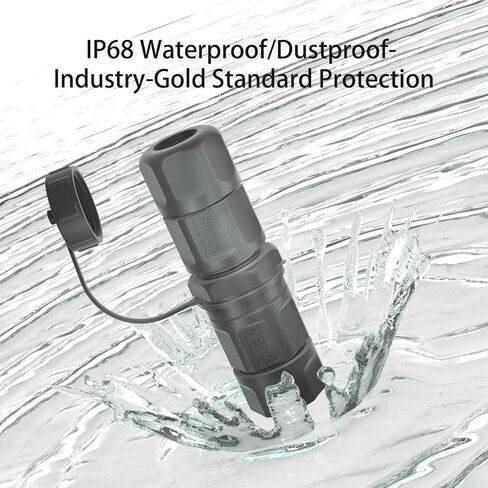 AOHUA RJ45 IP67 panel Mount Waterproof Connector with ethernet cable for cat5 cat6 (AH-RJ45-M21FC) in Saudi Arabia