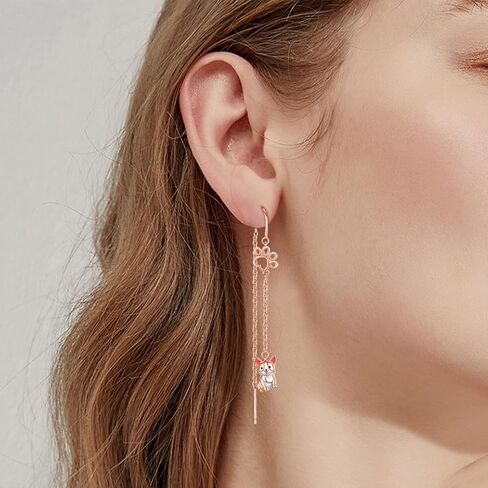 Opal Shark Earrings 925 Sterling Silver Cute Animal Earrings Dangle Drop Earrings for Women Shark Jewelry Gifts for Shark Lovers in Kuwait