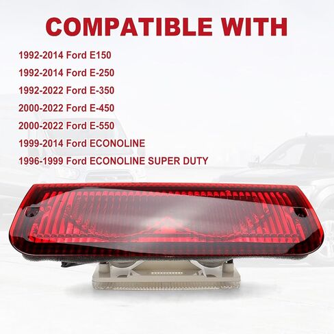 923-290 الثالث ثالث ضوء الفرامل الهالوجين متوافق مع فورد E150 E250 E350 E450 E550 Econoline Econoline Super Duty 1992-2022 Center High Mount Stop Lamplies يستبدل 923-290 in Saudi Arabia