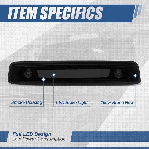Auto Dynasty Full LED Red Housing 3rd Third Rear Center High Mount Brake Light Stop Lamp Compatible with Jeep Commander 06-10 in Saudi Arabia