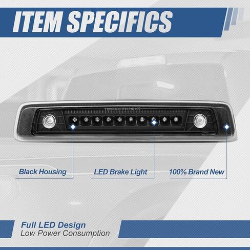 Auto Dynasty Full LED Red Housing 3rd Third Rear Center High Mount Brake Light Stop Lamp Compatible with Jeep Commander 06-10 in Saudi Arabia