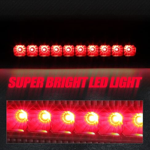 Auto Dynasty Full LED Red Housing 3rd Third Rear Center High Mount Brake Light Stop Lamp Compatible with Jeep Commander 06-10 in Saudi Arabia
