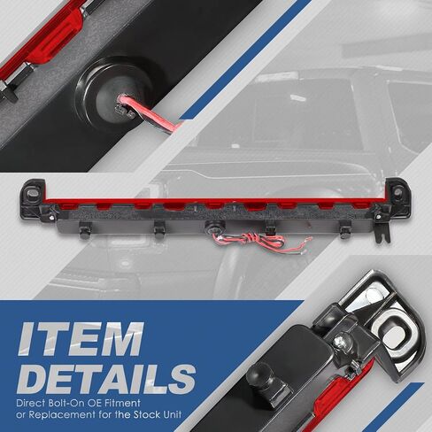 Auto Dynasty 3D LED Red Lens 3rd Rear Brake Light High Mount Stop Lamp Compatible with Pathfinder Infiniti QX4 01-04 in Saudi Arabia