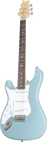 جيتار كهربائي PRS جيتار 6 String SE Silver Sky، نايلون أزرق مع حقيبة جيتار، يمين، (112108::6J :) in Saudi Arabia