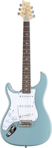 جيتار كهربائي PRS جيتار 6 String SE Silver Sky، نايلون أزرق مع حقيبة جيتار، يمين، (112108::6J :) in Saudi Arabia