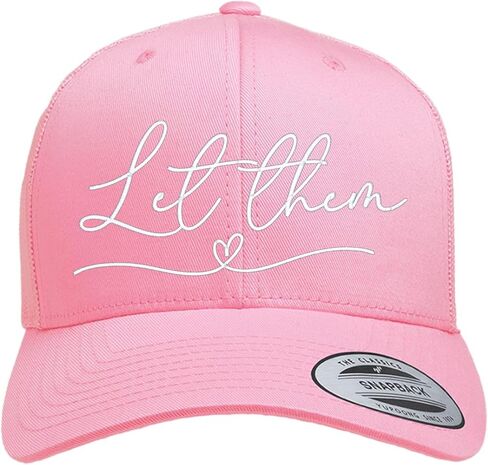 Go All Out Let Them with Heart Dad Deluxe Trucker Flatbill Baseball Structured Embroidered Hat in Saudi Arabia