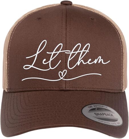 Go All Out Let Them with Heart Dad Deluxe Trucker Flatbill Baseball Structured Embroidered Hat in Saudi Arabia