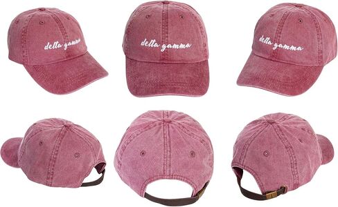Deert Cactus Delta Gamma Porsality Hat - قبعة البيسبول - قابلة للتعديل Dee Gee DG مطرزة مع خط مخطوطة (N) in Saudi Arabia