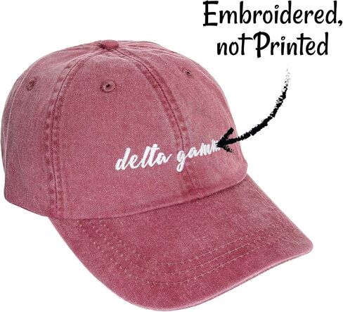 Deert Cactus Delta Gamma Porsality Hat - قبعة البيسبول - قابلة للتعديل Dee Gee DG مطرزة مع خط مخطوطة (N) in Saudi Arabia