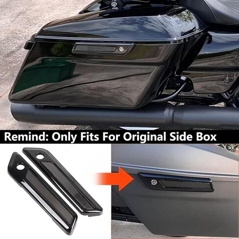 Saddlebag Saddle Bag Hinge Latch Covers fits for Harley Davidson Road King Road Glide Street Glide Electra Glide Ultra Classic CVO Models 2014-2024(Black and Grey) in Saudi Arabia