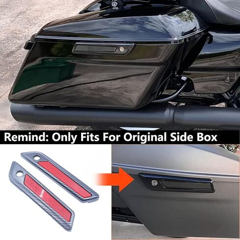 Saddlebag Saddle Bag Hinge Latch Covers fits for Harley Davidson Road King Road Glide Street Glide Electra Glide Ultra Classic CVO Models 2014-2024(Black and Grey) in Saudi Arabia