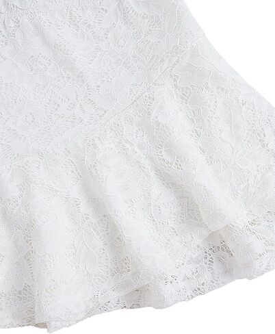 Verdusa Women's Plus Size Goth Floral Lace Ruffle Mini Skirts Gothic Clothes Athletic Y2K A Line Skirt in Kuwait