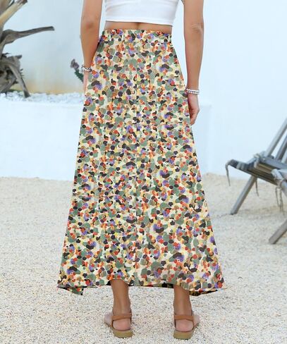 KUOTAI High Waist A-Line Skirts for Women Flowy Long Maxi Skirt with Pockets Boho for Women 2025 Trendy in Kuwait