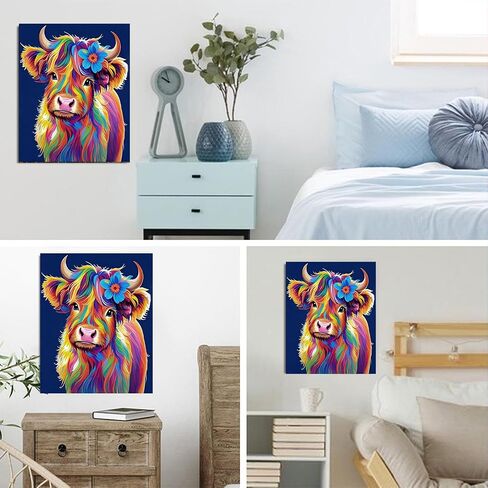 ajepon Cat Paint by Numbers Kit, Painting by Number Kits for Adults Cat, Bookshelf Adults Paint by Numbers Kits on Canvas Without Frame Oil Painting for Home Wall Decor 16X16inch in Saudi Arabia