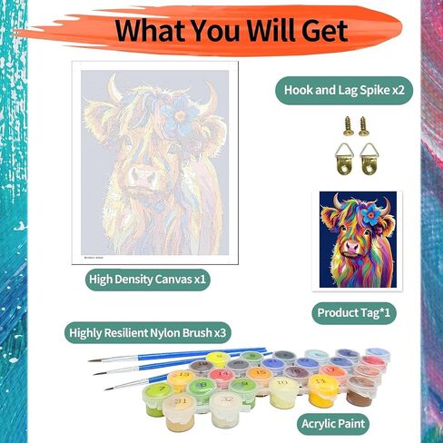 ajepon Cat Paint by Numbers Kit, Painting by Number Kits for Adults Cat, Bookshelf Adults Paint by Numbers Kits on Canvas Without Frame Oil Painting for Home Wall Decor 16X16inch in Saudi Arabia