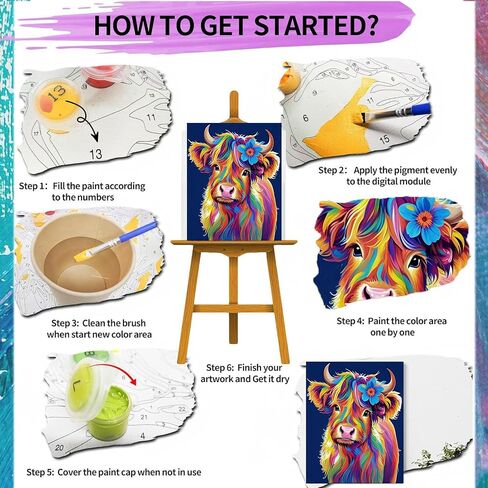 ajepon Cat Paint by Numbers Kit, Painting by Number Kits for Adults Cat, Bookshelf Adults Paint by Numbers Kits on Canvas Without Frame Oil Painting for Home Wall Decor 16X16inch in Saudi Arabia