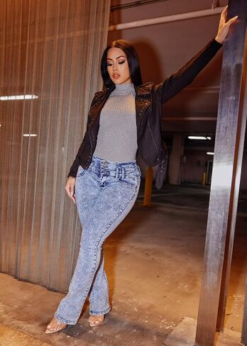 Moda Xpress Women's Lutting High Chercut Bootcut Jeans - بنطلون جينز مريح ومريح في نمط المبتدئين in Saudi Arabia