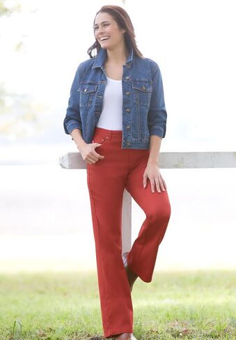 Woman Within Plus Size Stretch Denim Five-Pocket Bootcut Jeans in Saudi Arabia