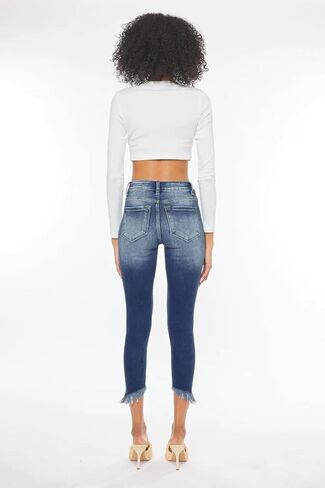 SALT TREE Kan Can Women's Mid Rise Destroyed Skinny Jeans in Kuwait