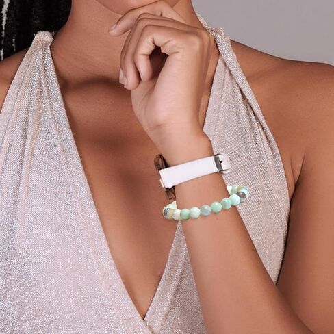 YVVLEE 9 Pcs Crystal Stone Bracelets for Women Men Semi-Precious Gemstone Beaded Bracelets 8mm Natural Stone Beads Bracelet Protection Anxiety Spiritual Stretch Bracelets Set Jewelry in Kuwait