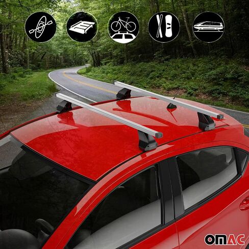 OMAC Fix Point Racks Cross Bars for Mercedes CLA C118 2020-2025 ALU Black 2x in Saudi Arabia