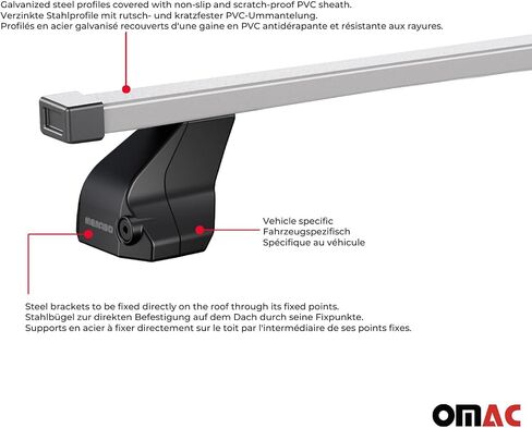OMAC Fix Point Racks Cross Bars for Mercedes CLA C118 2020-2025 ALU Black 2x in Saudi Arabia