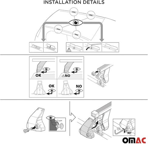 OMAC Fix Point Racks Cross Bars for Mercedes CLA C118 2020-2025 ALU Black 2x in Saudi Arabia