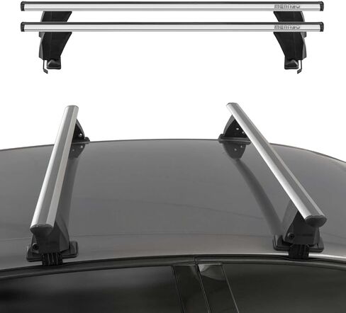 أعمدة Omac Top Roof Cross تناسب Audi Q5 2021-2025 2pcs الألومنيوم الرمادي in Kuwait