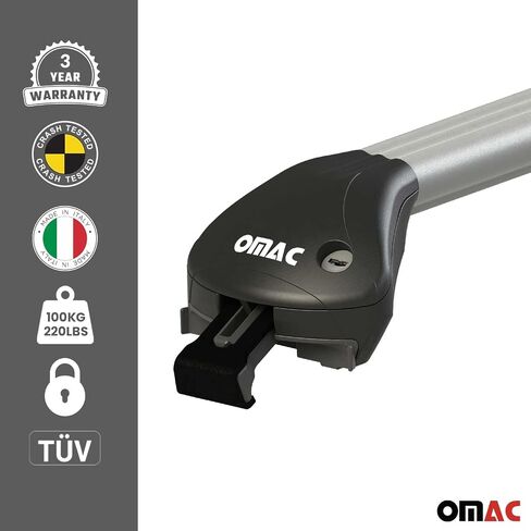 OMAC Roof Rack Cross Bars for Land Rover Discovery Sport 2015-2025 Alu Black 2 Pcs in Saudi Arabia