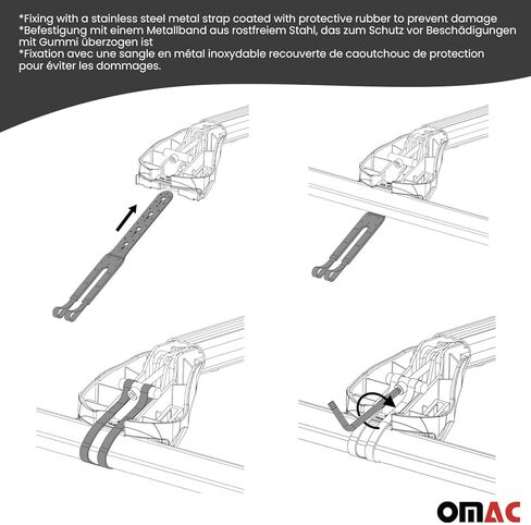 OMAC Roof Rack Cross Bars for Land Rover Discovery Sport 2015-2025 Alu Black 2 Pcs in Kuwait