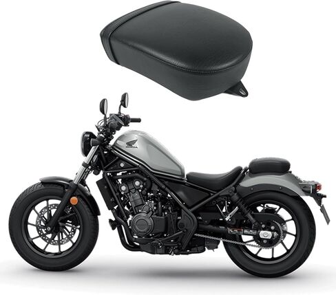 Black Rear Seat Kit for Rebel CMX300 CMX500 (2017-2025) - Thick Comfort Passenger Seat, Premium Synthetic Leather, Easy Install - Motorcycle Accessories for Rebel 500 & 300 in Kuwait