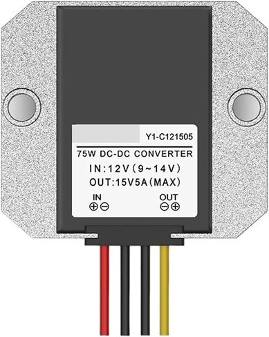 1pc 12v إلى 15 فولت وحدة طاقة سيارة 12V إلى 15 فولت محول الطاقة 12V إلى 15 فولت مقاوم للماء (12 فولت إلى 15 فولت 4A_15V) in Saudi Arabia
