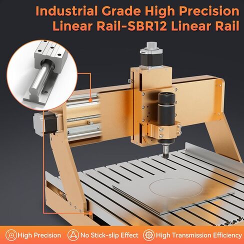 جهاز توجيه LUNYEE 4040 Trubo CNC، ماكينة قطع طحن ونقش 3 محاور معدنية بالكامل بقدرة 500 وات، تحكم GRBL للخشب والأكريليك المعدني، 400 × 400 × 110 مم (15.7 بوصة × 15.7 بوصة × 4.3 بوصة) in Kuwait
